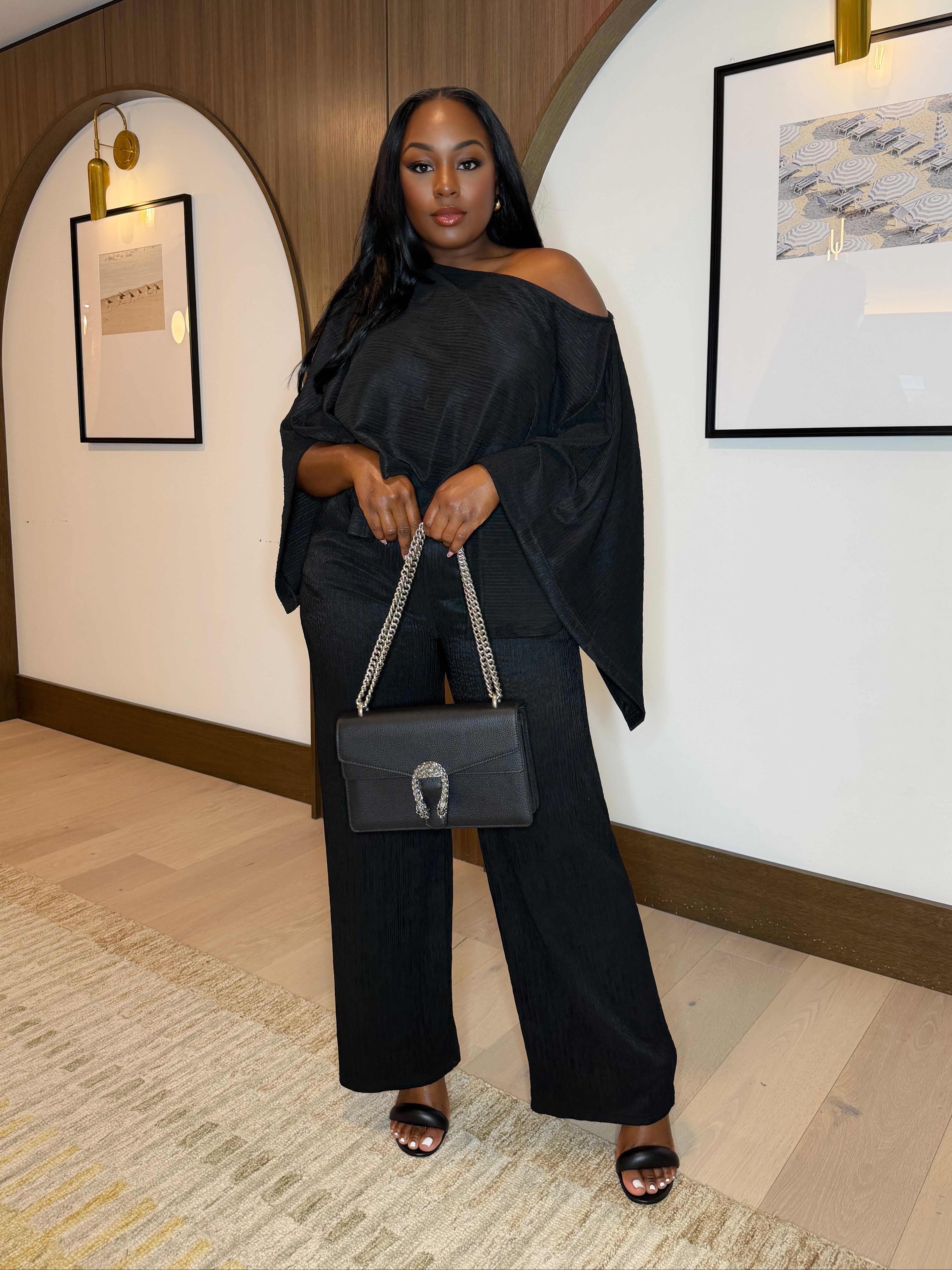 SOFT ERA PANTS SET (BLACK)