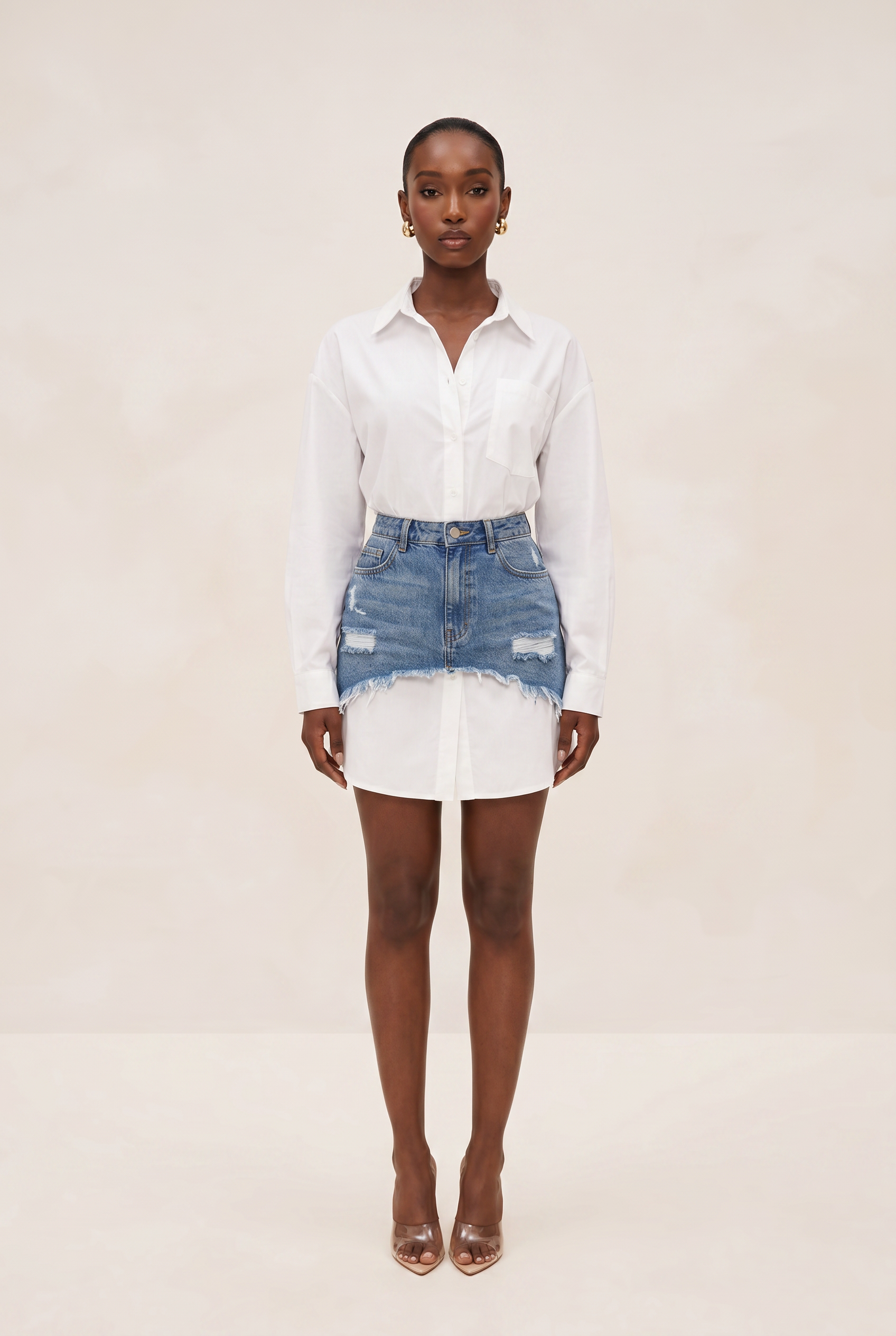 DENIM WITH A TWIST DRESS SET