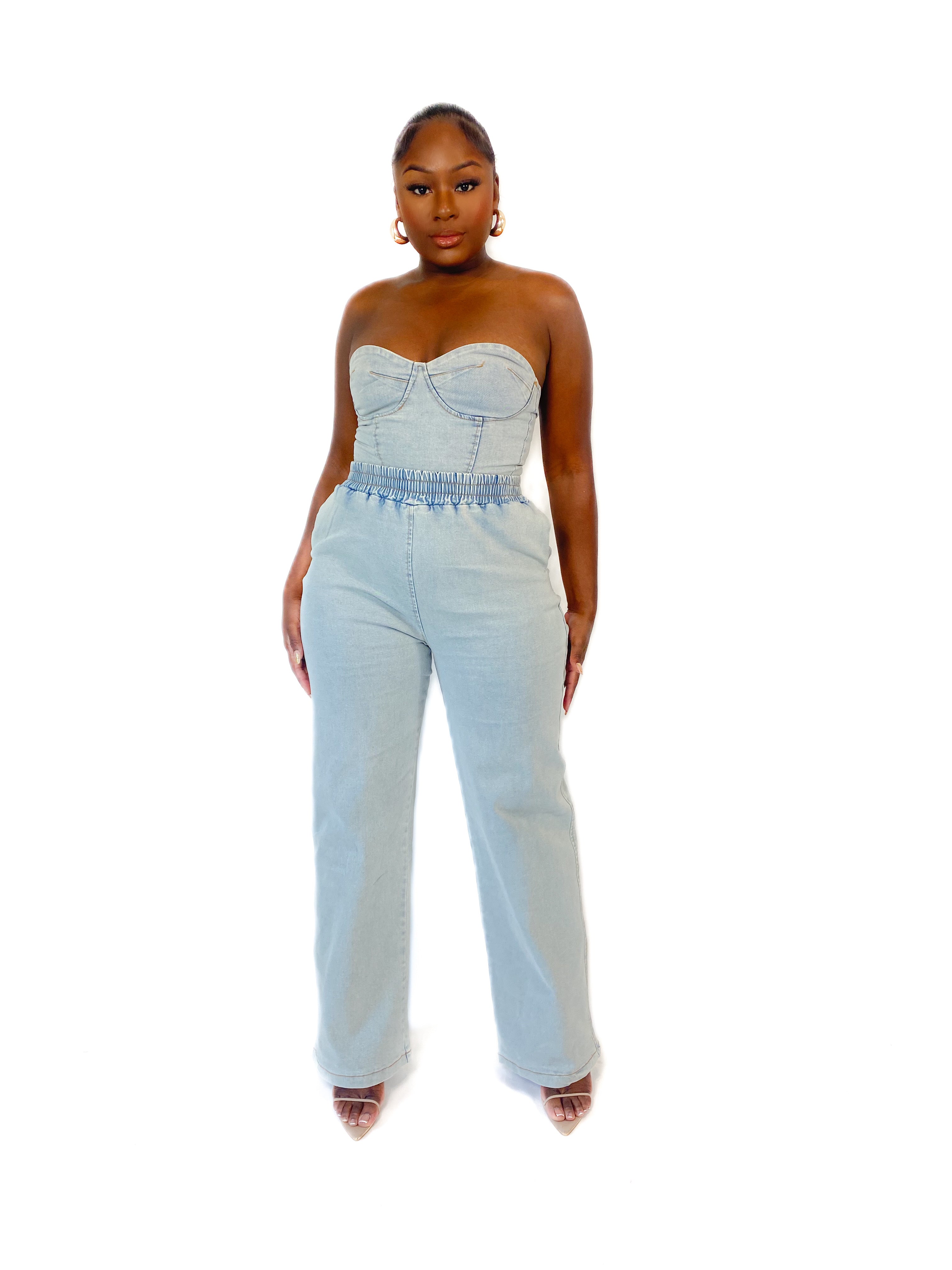 LOVE ON TOP DENIM PANTS SET