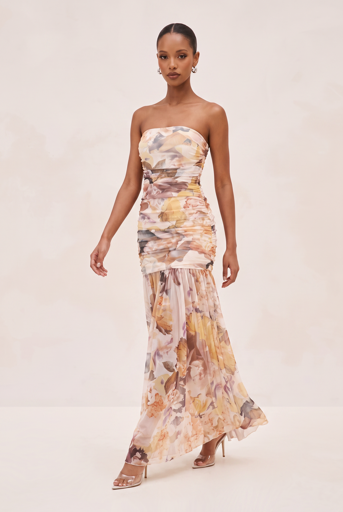 PAINTED PETALS MAXI DRESS (MULTI)