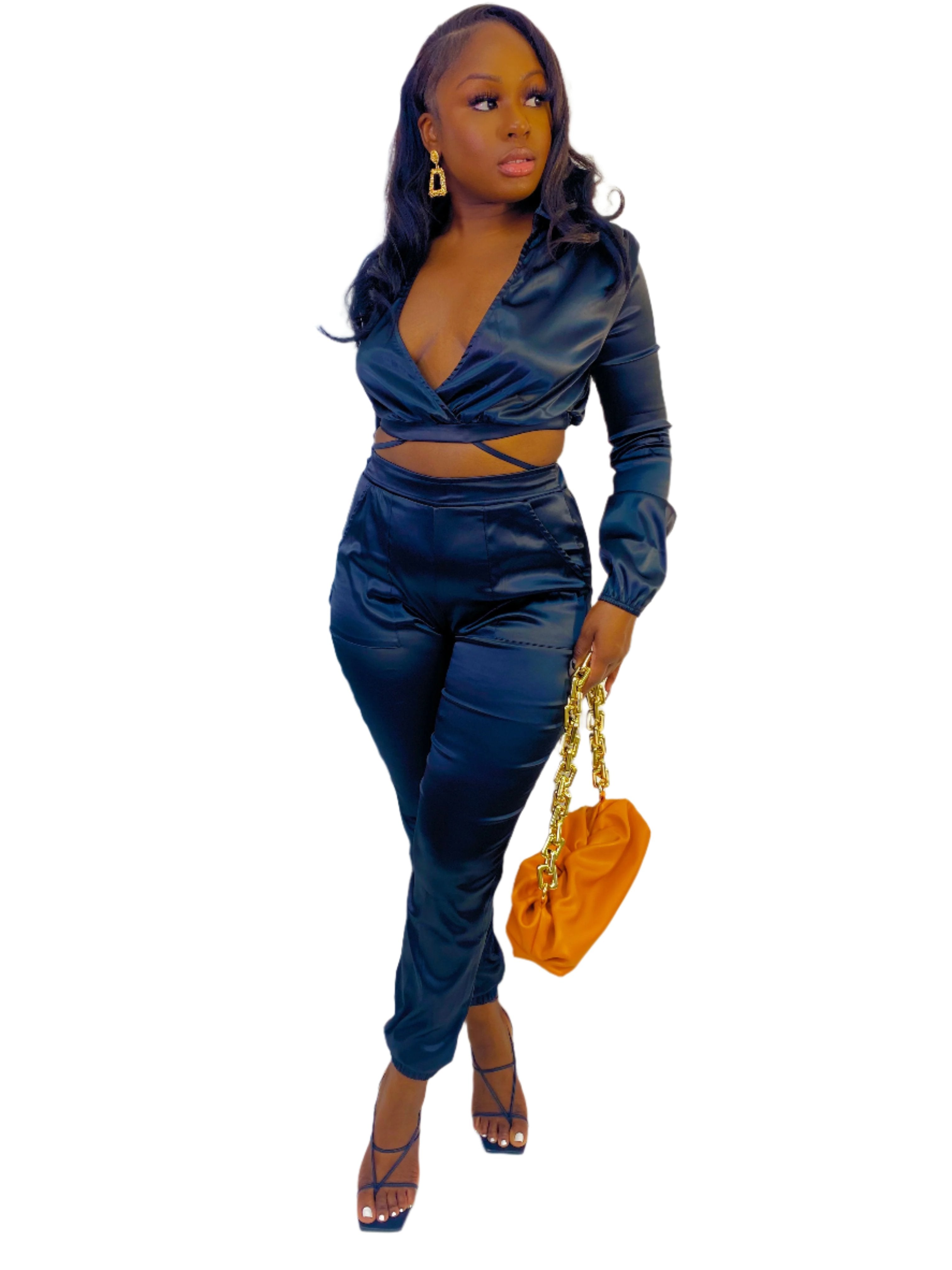 LUXE SEASON SATIN PANTS SET (FINAL SALE).