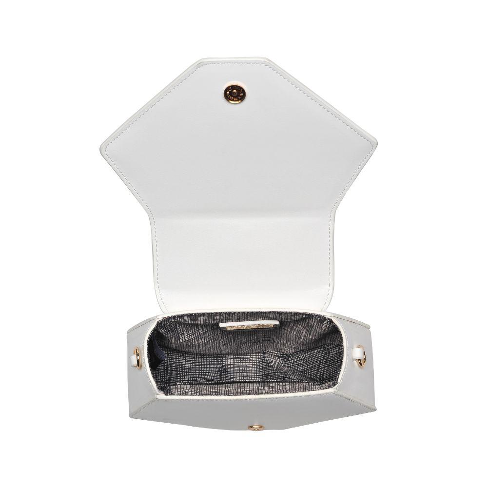 IN THE CITY FAUX LEATHER BAG (WHITE).