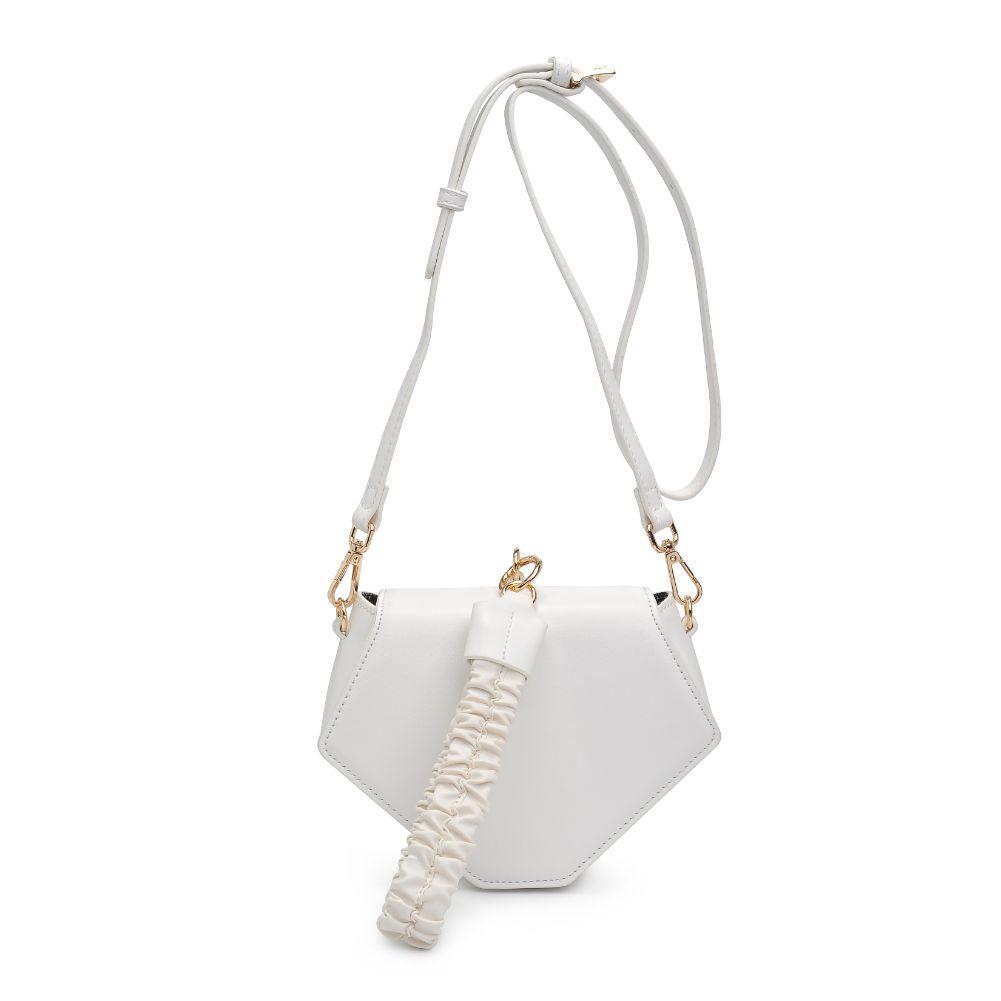 IN THE CITY FAUX LEATHER BAG (WHITE).