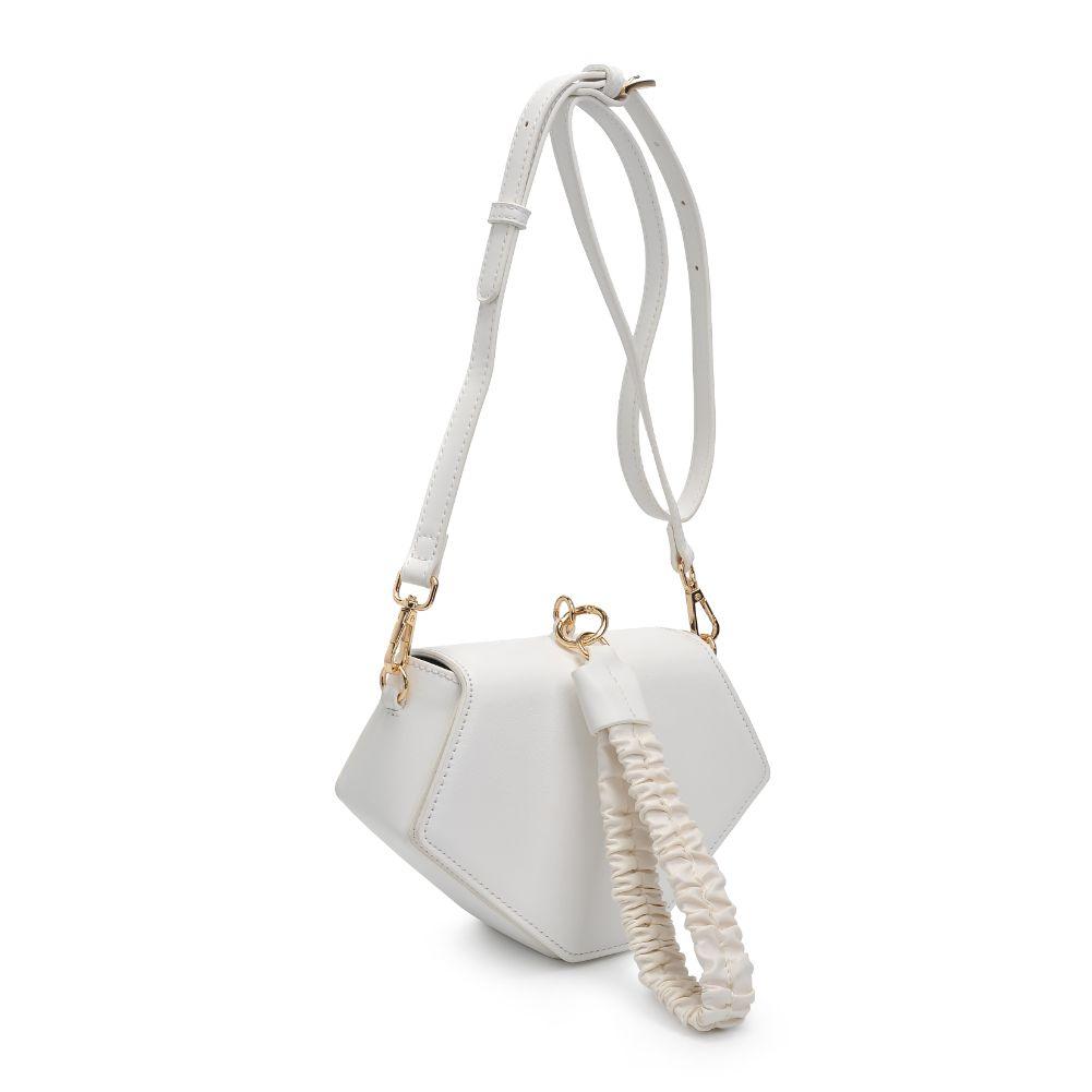 IN THE CITY FAUX LEATHER BAG (WHITE).