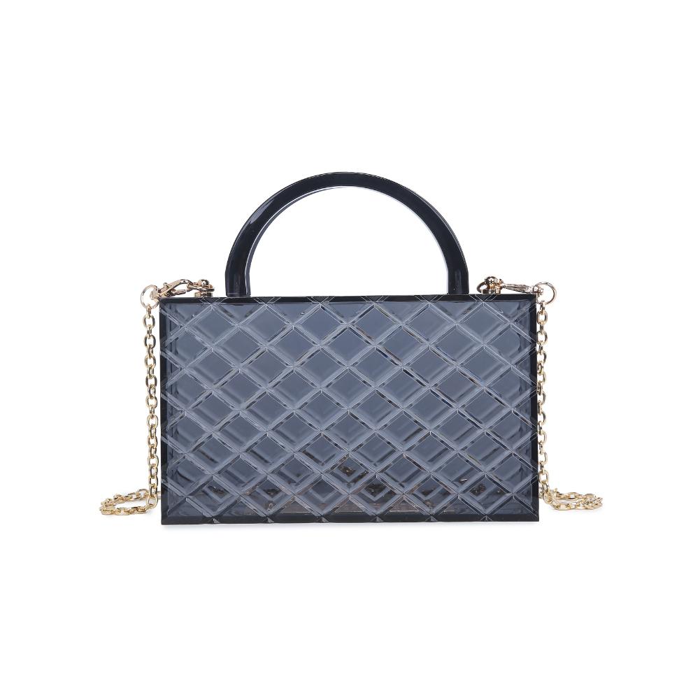 SO CLEAR TRANSPARENT CHAIN CROSSBODY BAG (BLACK).
