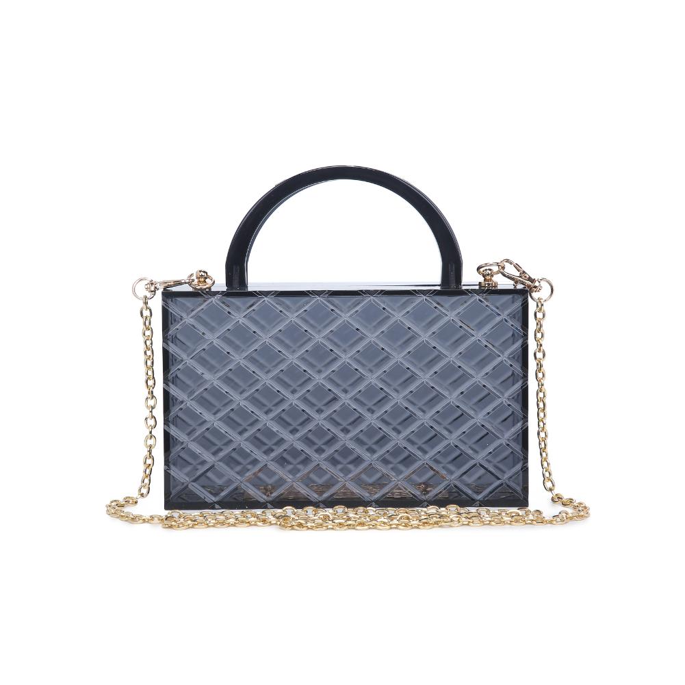 SO CLEAR TRANSPARENT CHAIN CROSSBODY BAG (BLACK).