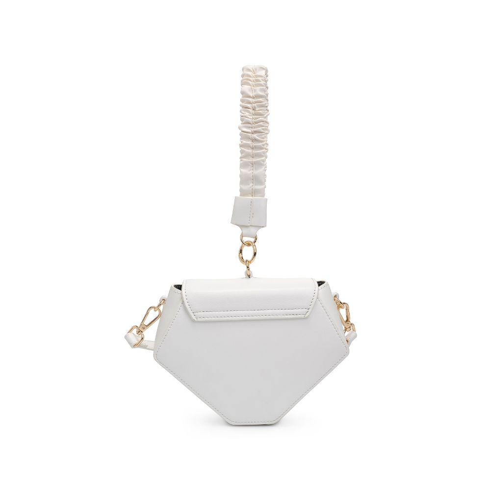 IN THE CITY FAUX LEATHER BAG (WHITE).