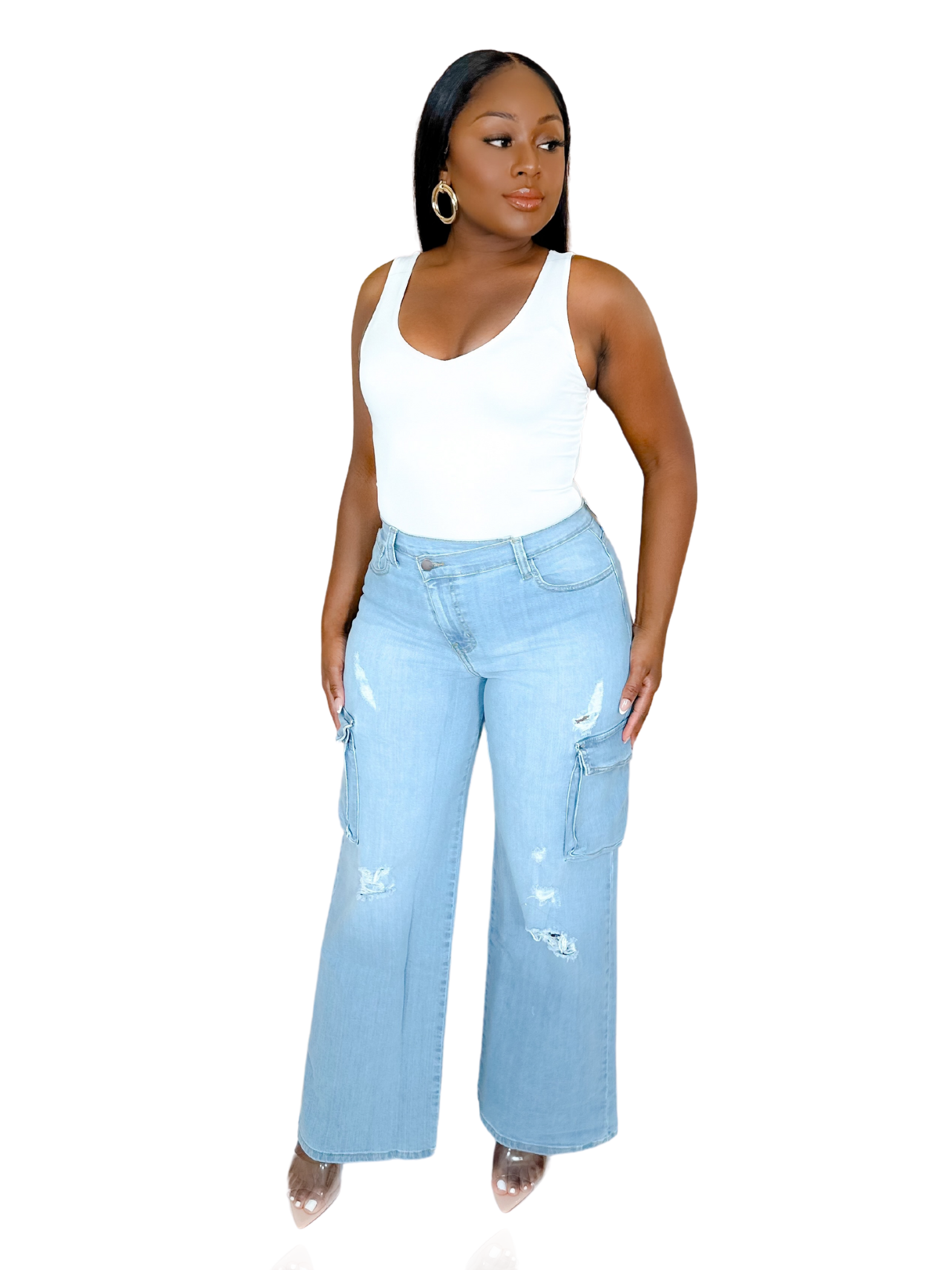 SEAMLESS SLEEVELESS BODYSUIT (WHITE).