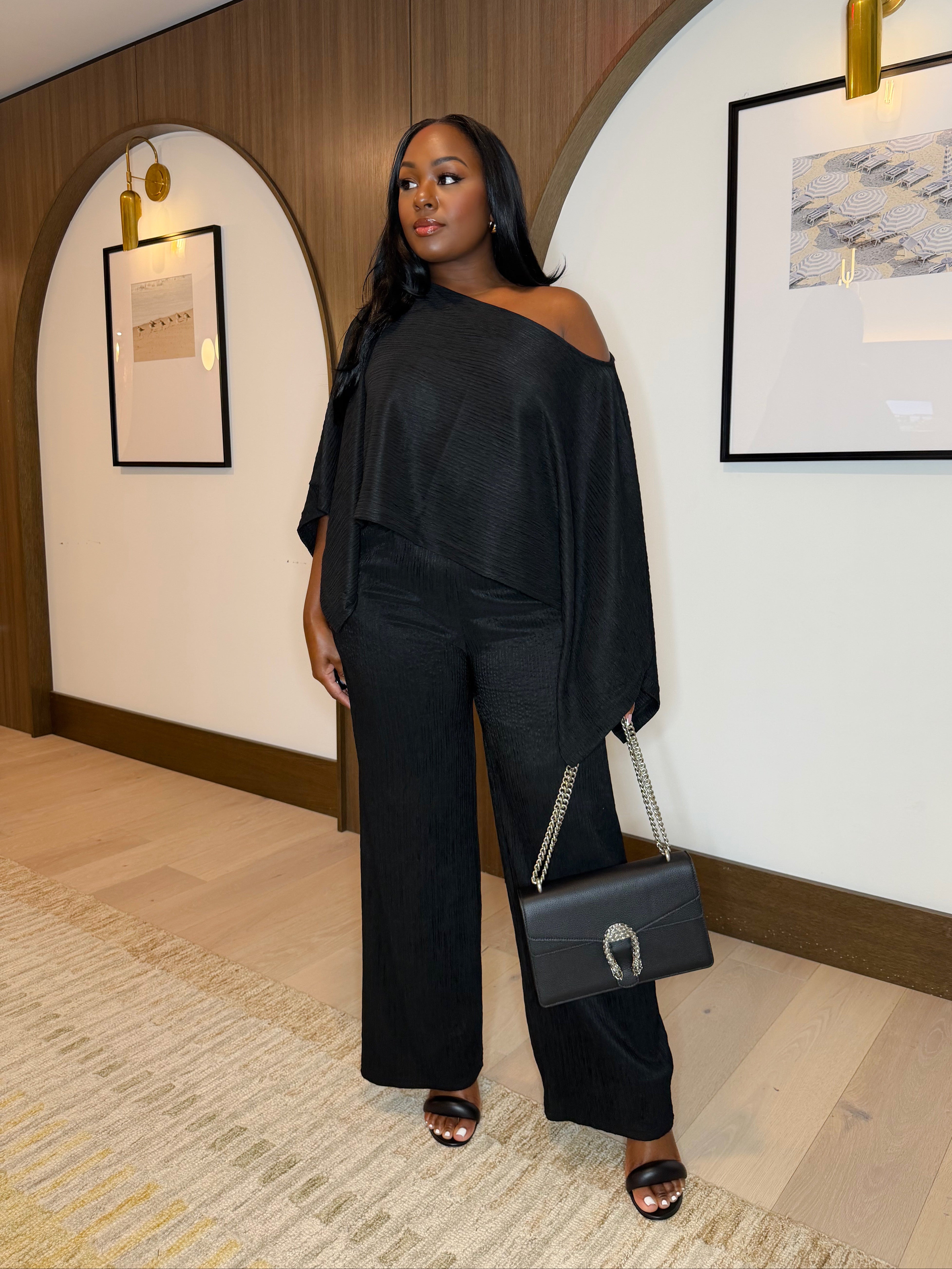 SOFT ERA PANTS SET (BLACK)