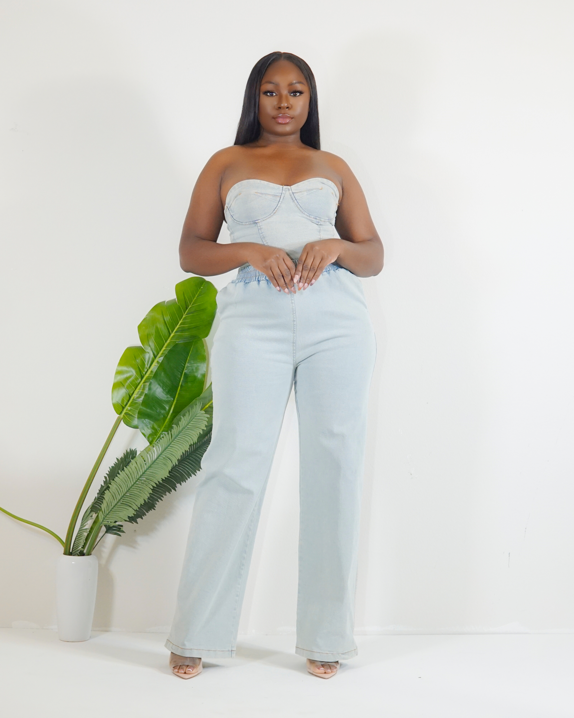 LOVE ON TOP DENIM PANTS SET