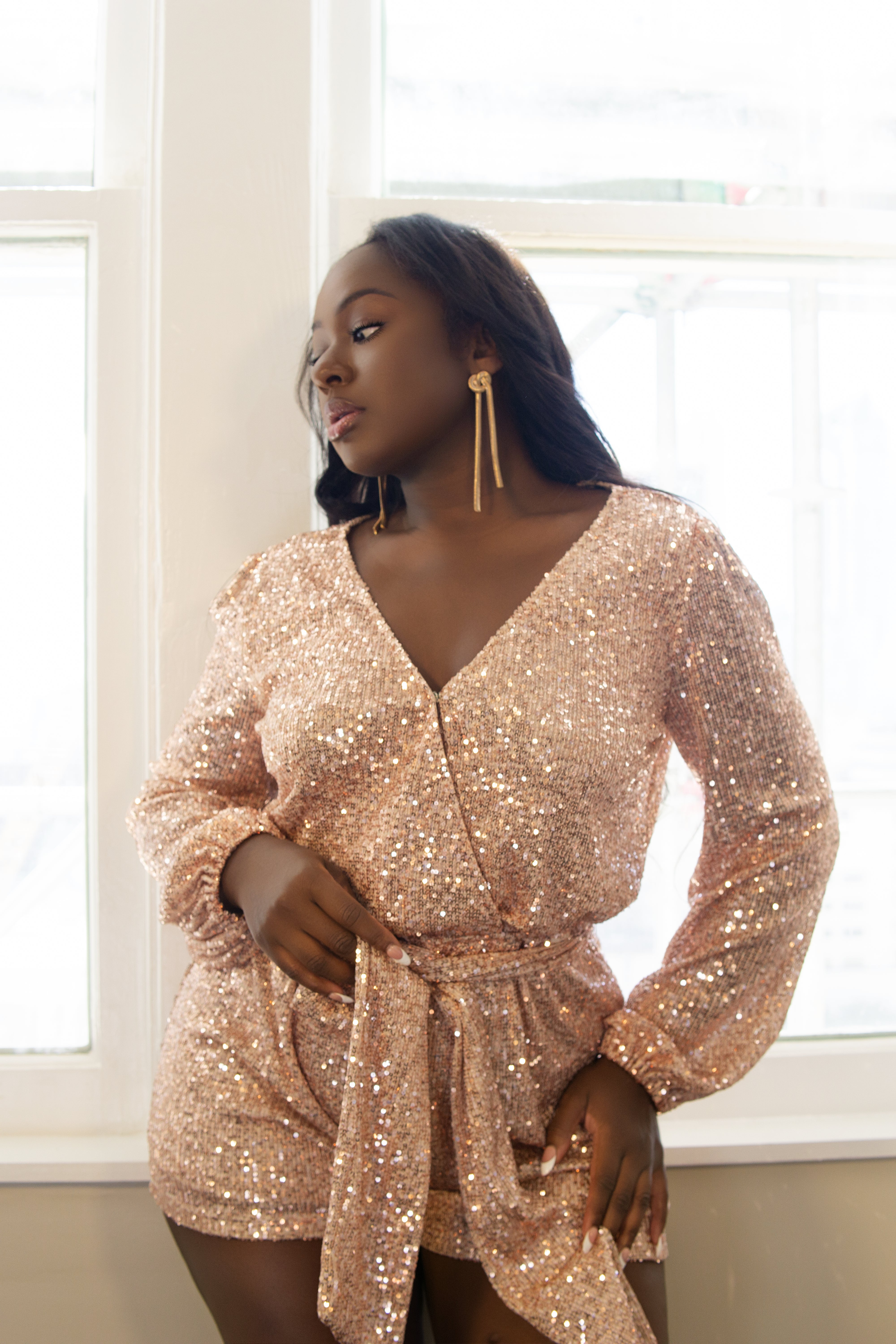 GLAMOUR SEQUIN ROMPER (FINAL SALE)
