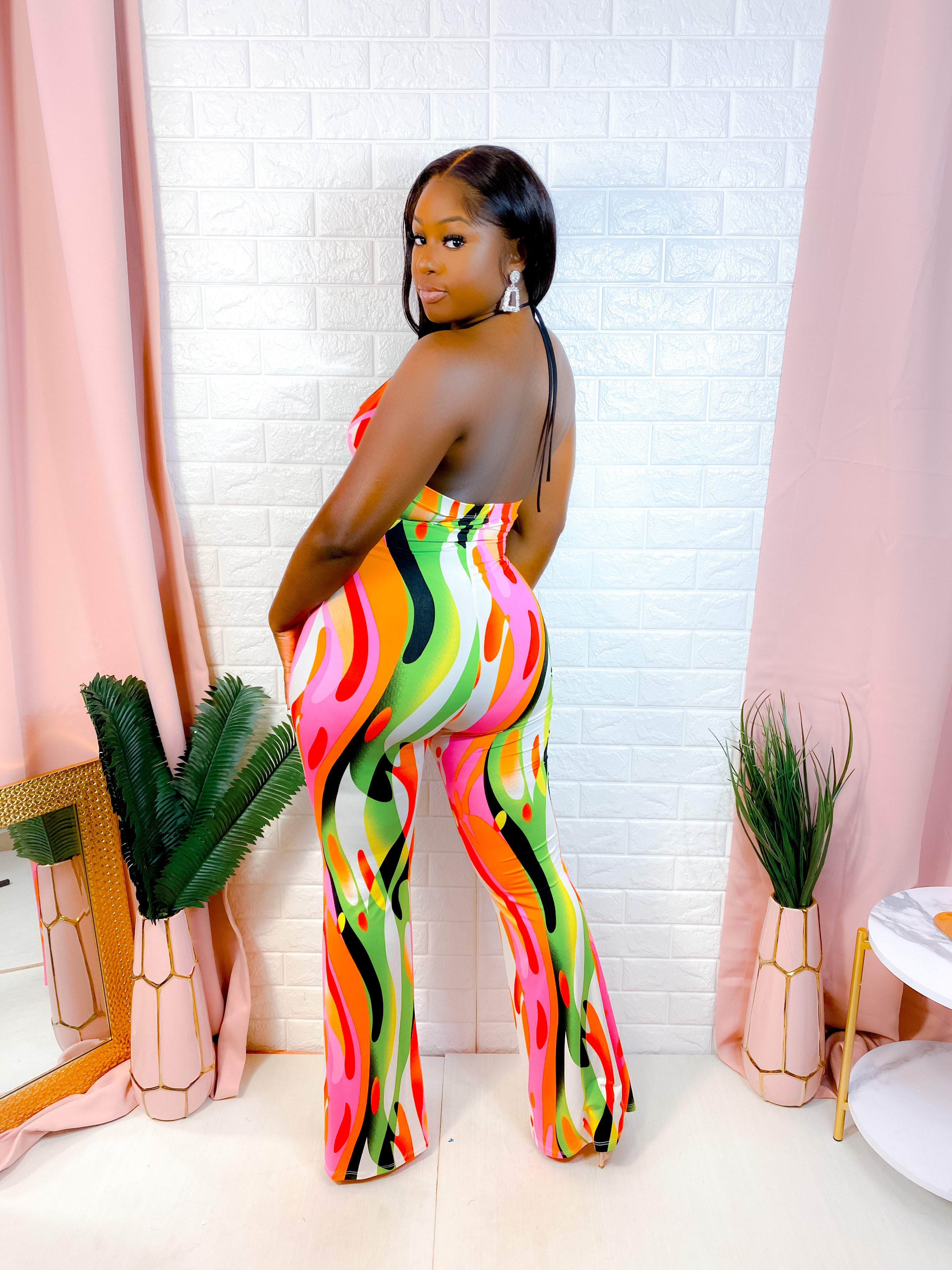 AT THE TOP PRINTED JUMPSUIT (FINAL SALE).